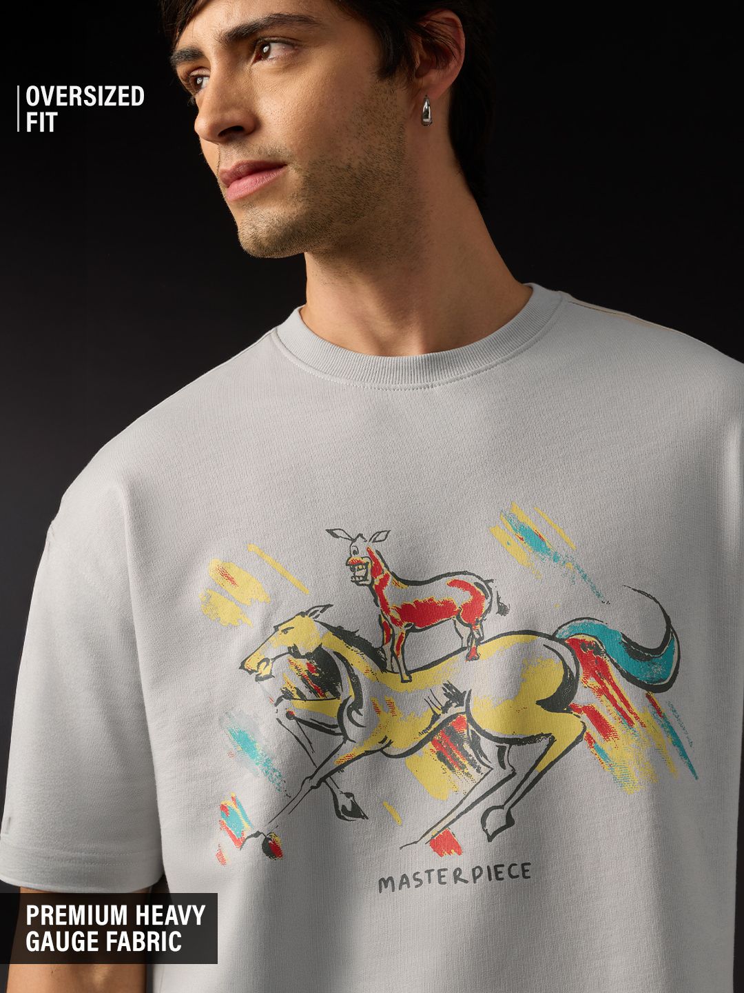 Welcome: Majnu Bhai Painting Oversized T-Shirts