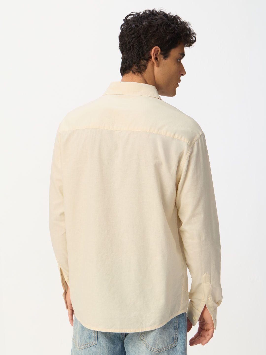 Cotton Linen: Breezy Beige Cotton Linen Shirts