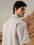 Seer Sucker Stripes: Almondine Oversized Shirts