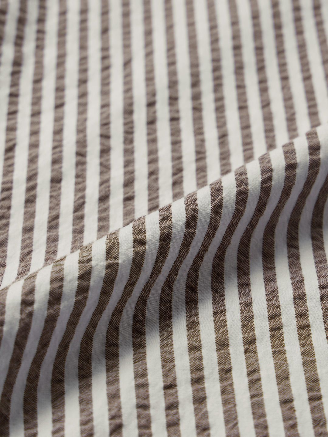 Seer Sucker Stripes: Almondine Oversized Shirts