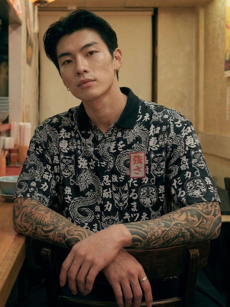 Oversized Polo: Kanji Oversized Polos