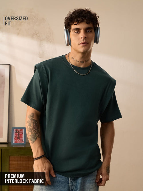 Korean T-shirt: Emerald Oversized T-Shirts