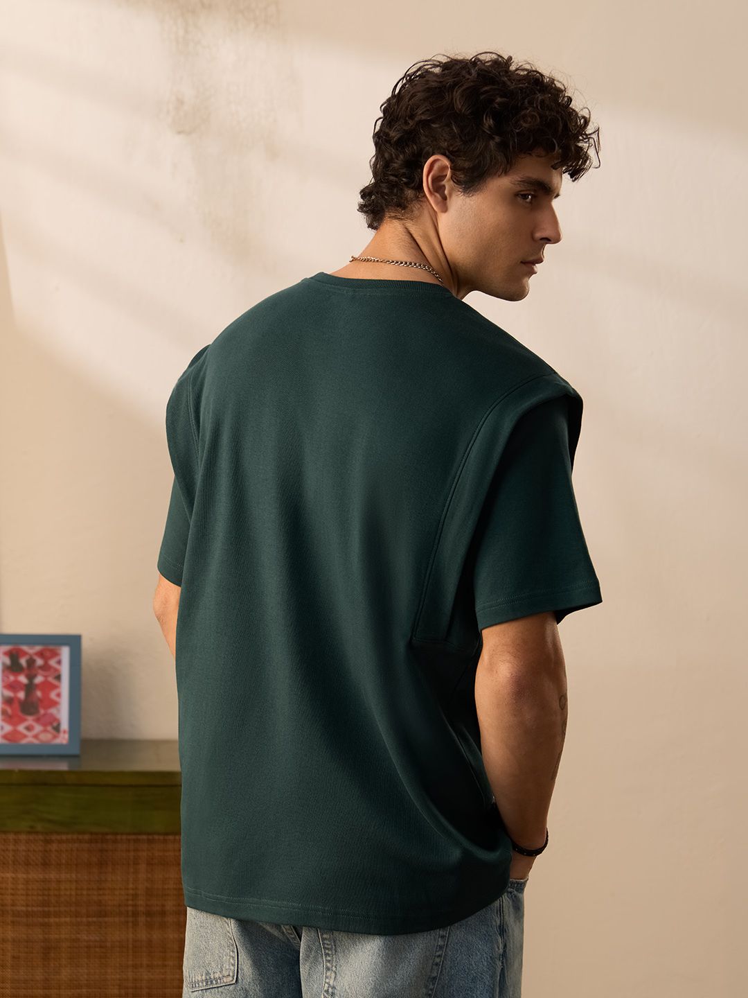 Korean T-shirt: Emerald Oversized T-Shirts