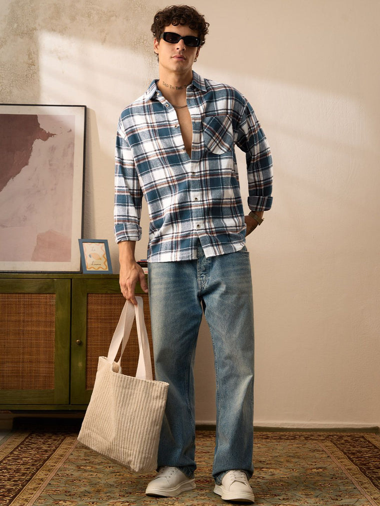 Plaid: Blue And White Shirts