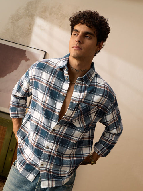 Plaid: Blue And White Shirts