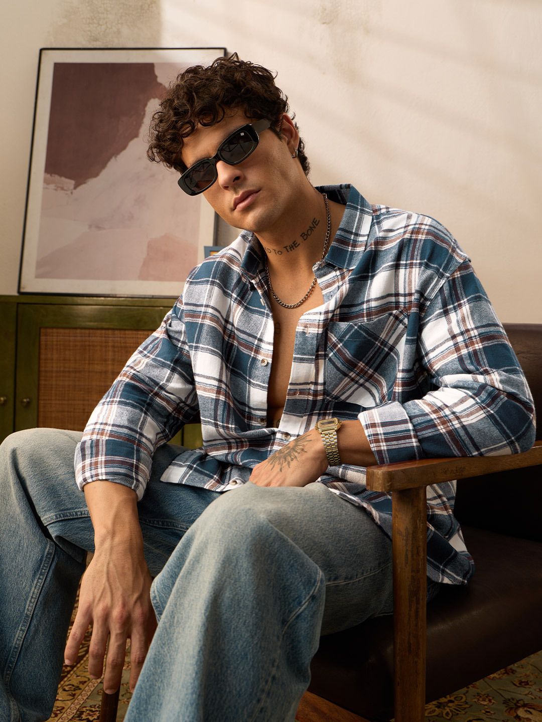 Plaid: Blue And White Shirts