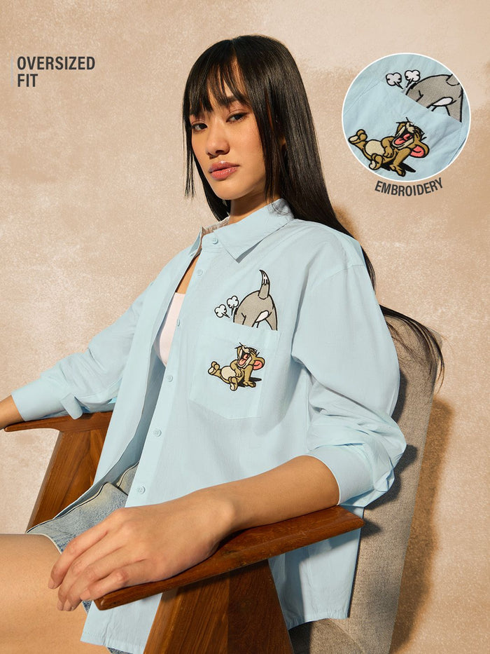 Tom & Jerry: Tiny Trouble Women Oversized Shirts