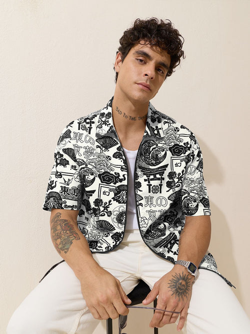 Zipper Shirt: Tokyo Dreams Oversized Shirts