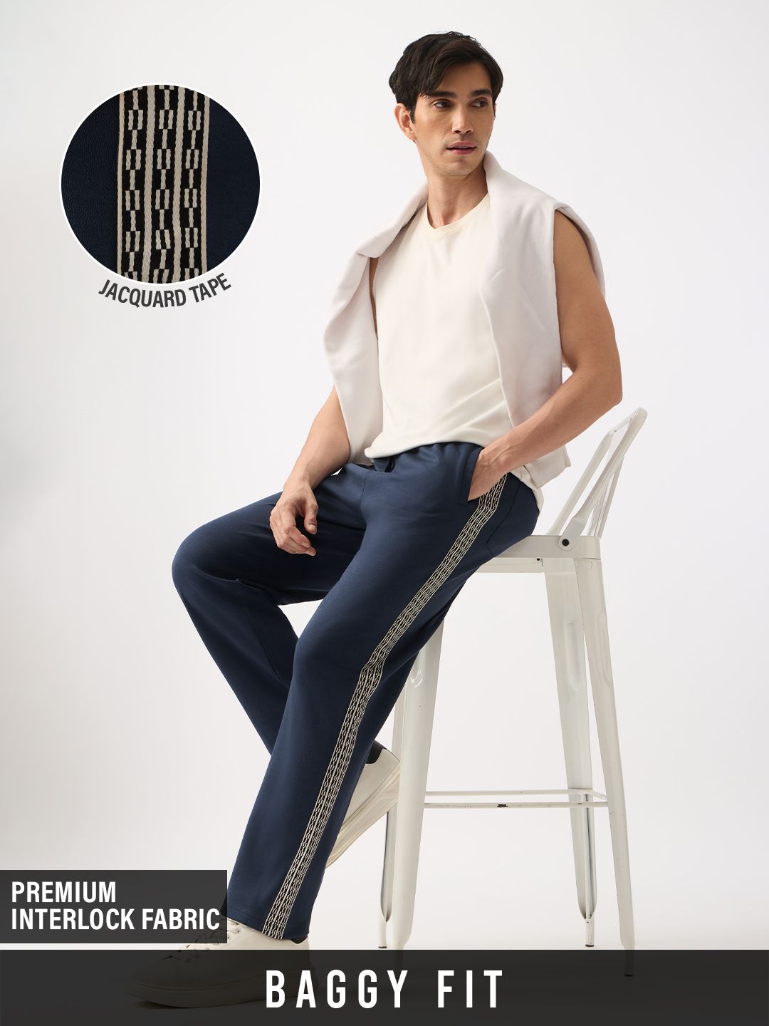 Oversized Joggers: Midnight Navy Men Joggers