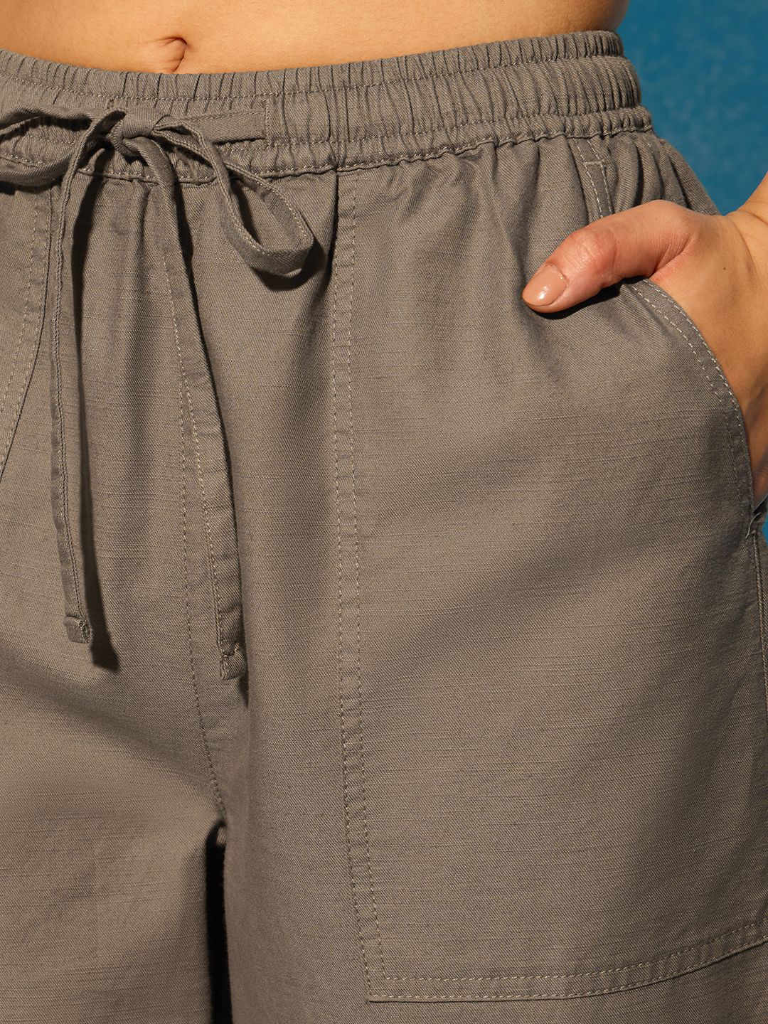 Straight-Fit Pants: Oak Brown Women Straight Pants