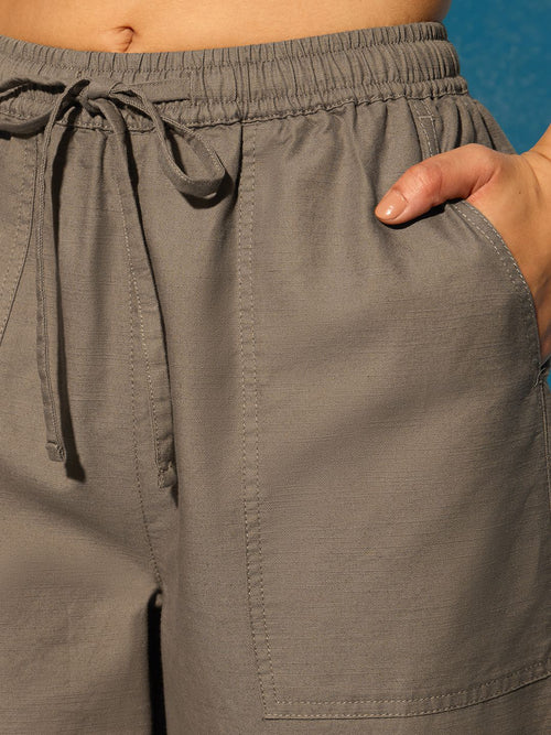 Straight-Fit Pants: Oak Brown Women Straight Pants