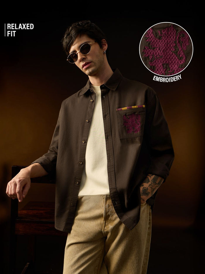 Harry Potter: House Of The Brave Men Relaxed Shirts