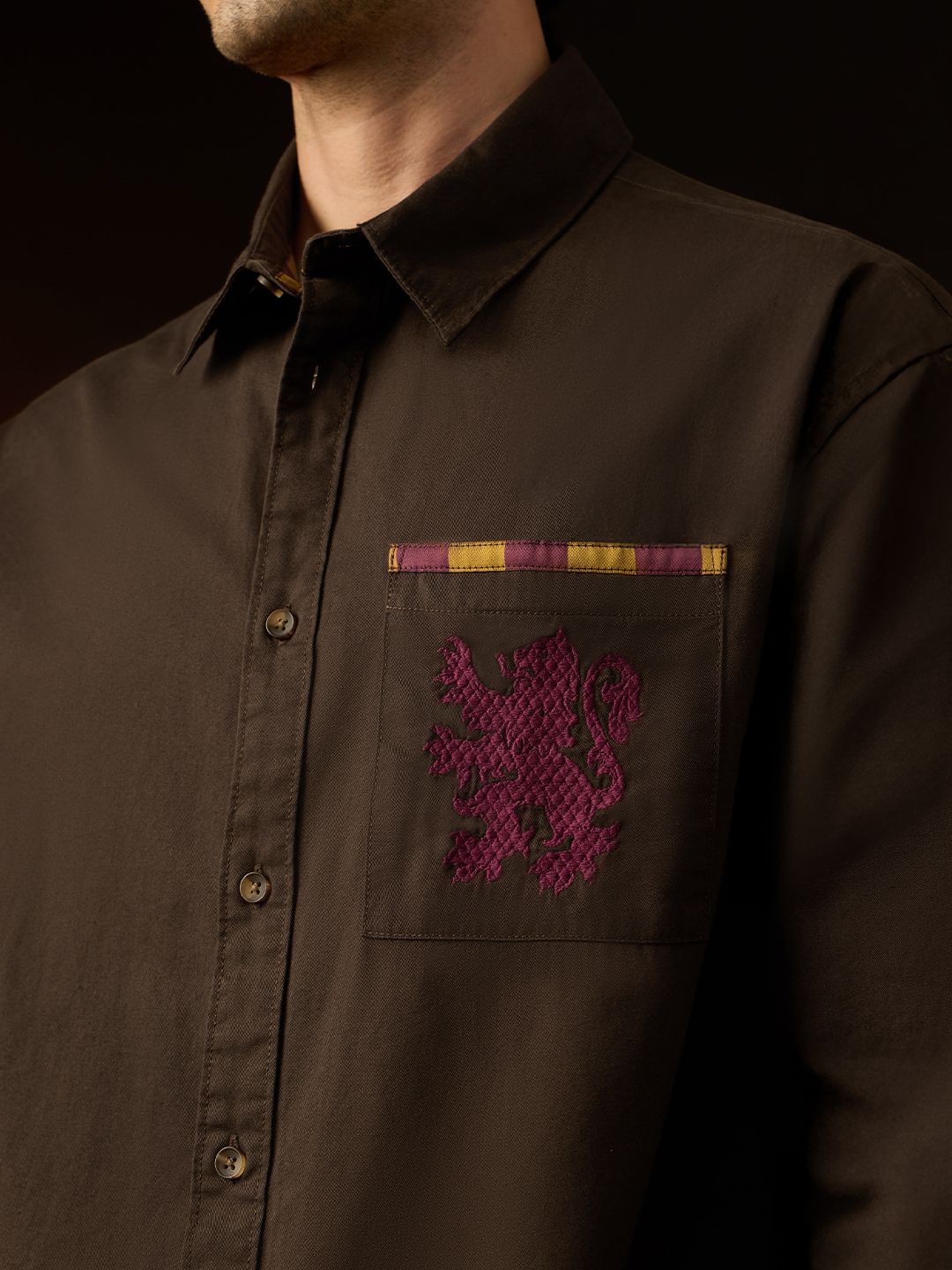 Harry Potter: House Of The Brave Men Relaxed Shirts