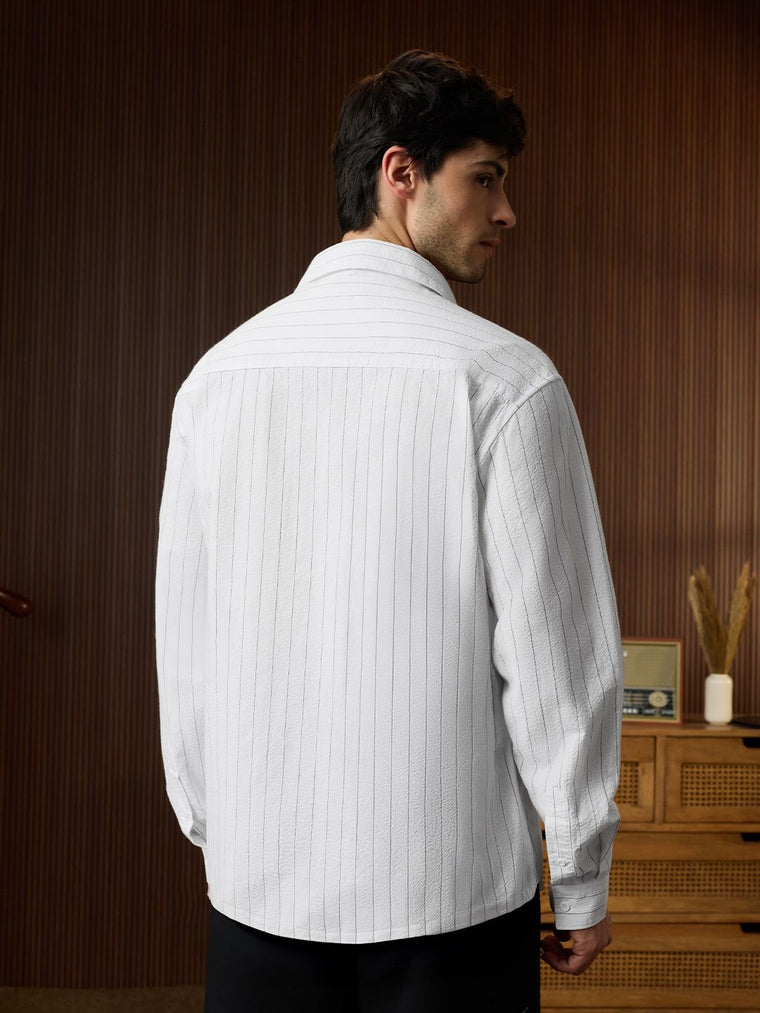 Seersucker: Moonlight Men Textured Shirts