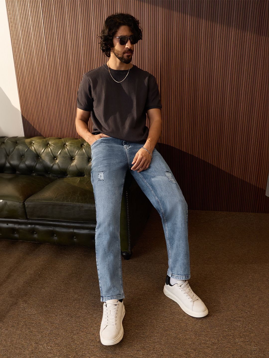 Straight-Fit Denim: Riviera Men Straight Fit Jeans