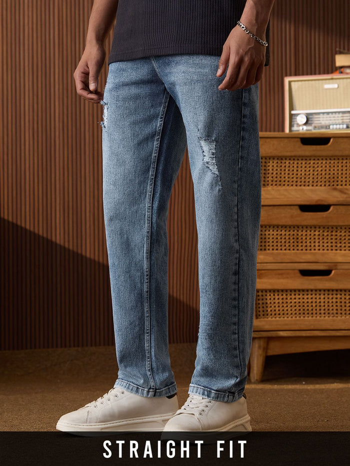 Straight-Fit Denim: Riviera Men Straight Fit Jeans