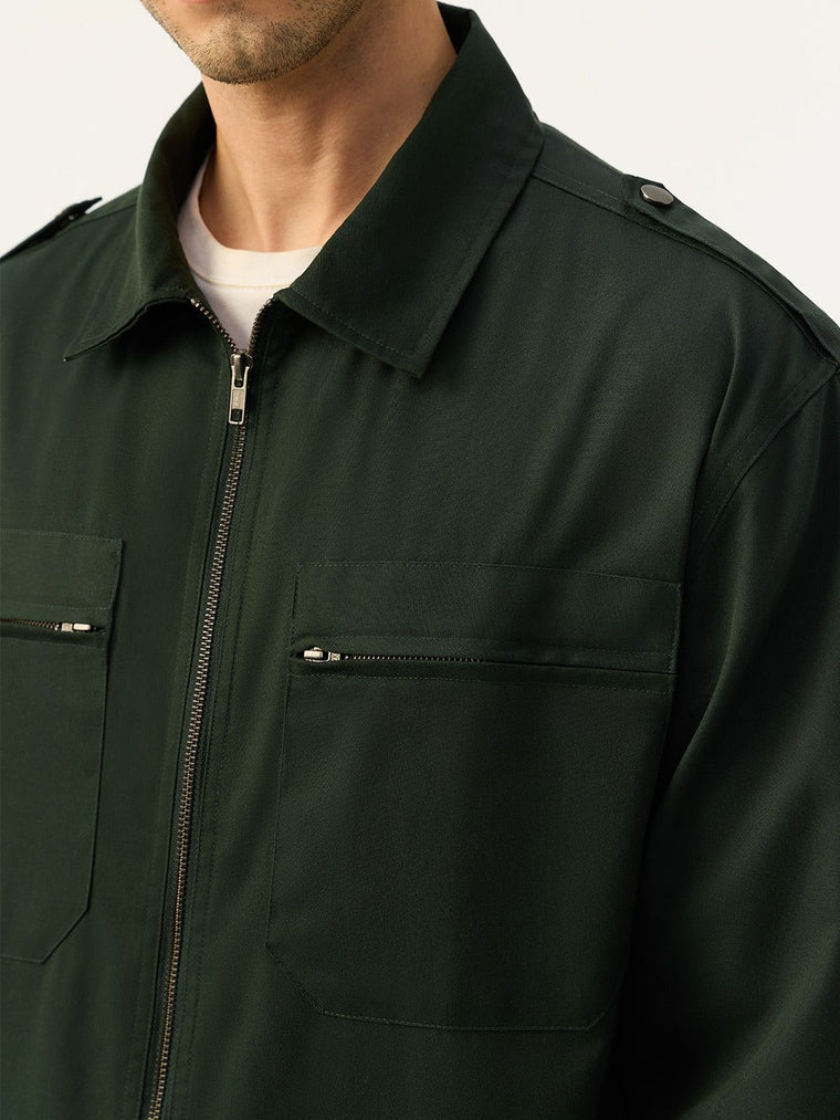 Overshirt: Military Olive Overshirts
