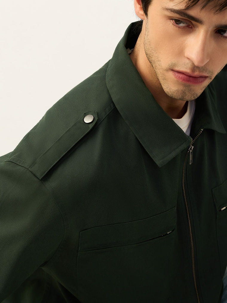 Overshirt: Military Olive Overshirts
