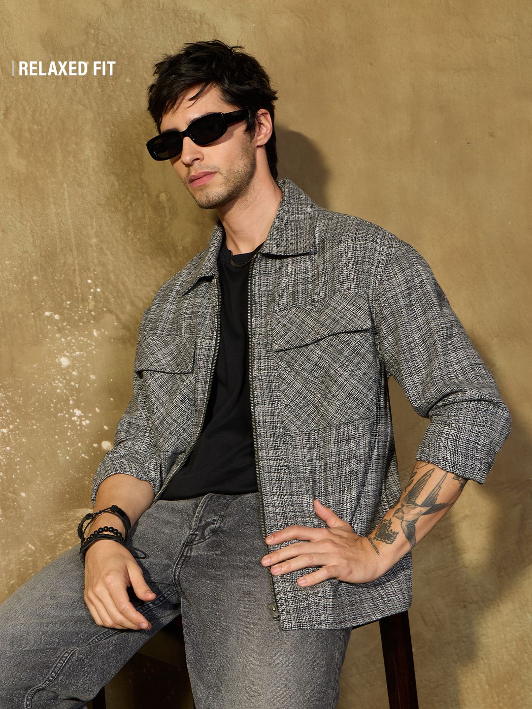 Utility Shacket: Gargoyle Men Shackets