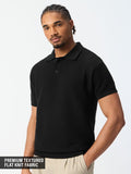 Flat Knit Polo: Onyx Classic Polos