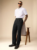 Korean Pants: Charcoal Black Men Korean Pants