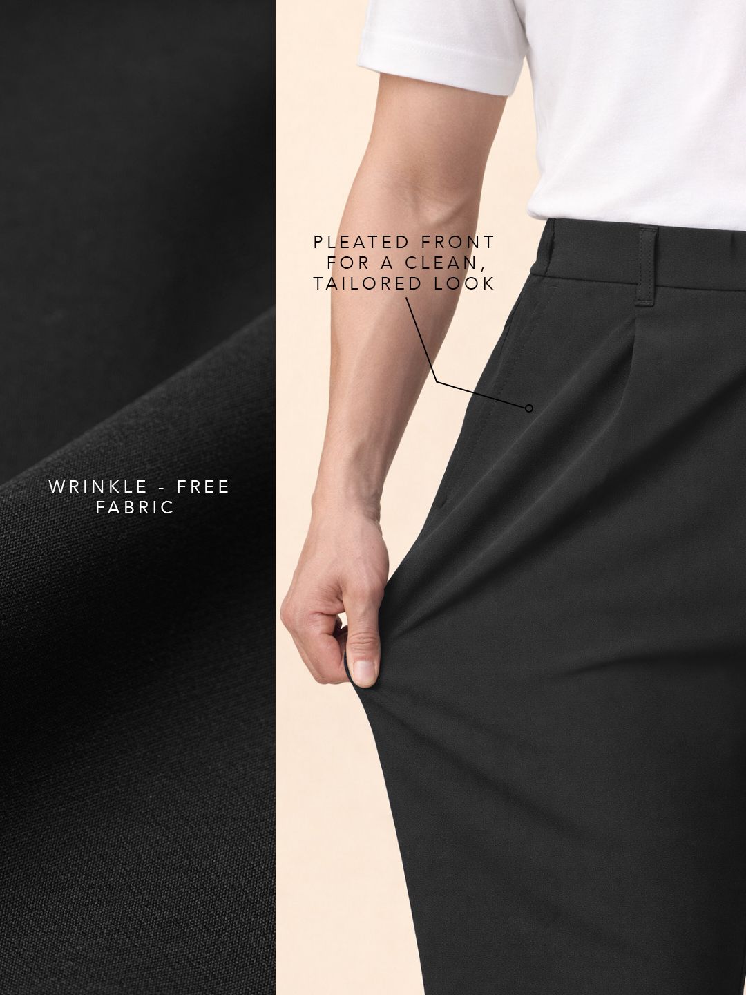 Korean Pants: Charcoal Black Men Korean Pants