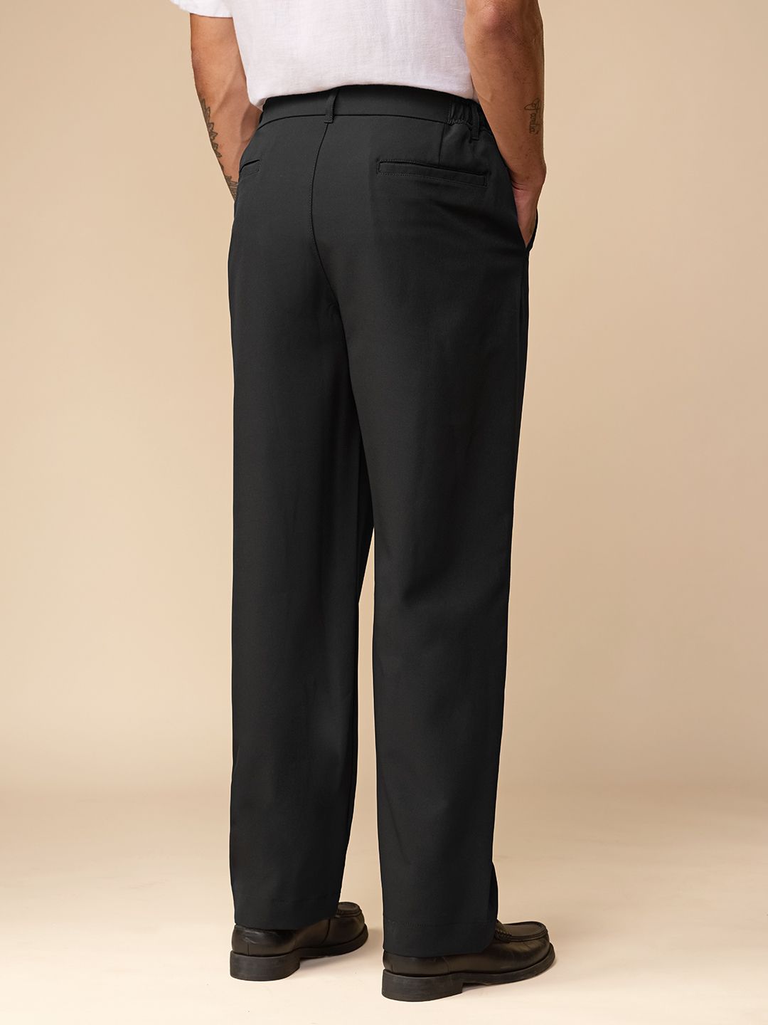 Korean Pants: Charcoal Black Men Korean Pants