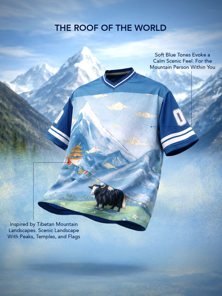 Tibetan Tales: Blue Sky Oversized Jerseys