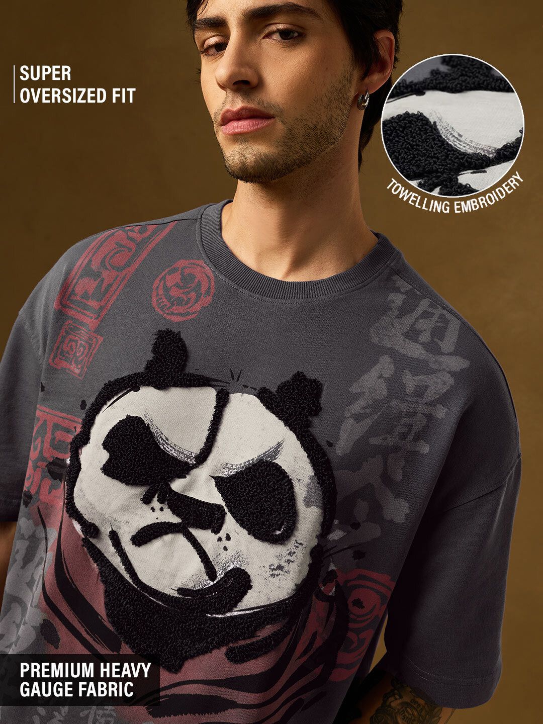 Kung Fu Panda: Angry Panda Super Oversized T-Shirts