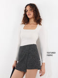 Textured Skorts: Midnight Women Skorts