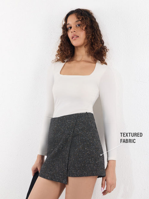 Textured Skorts: Midnight Women Skorts