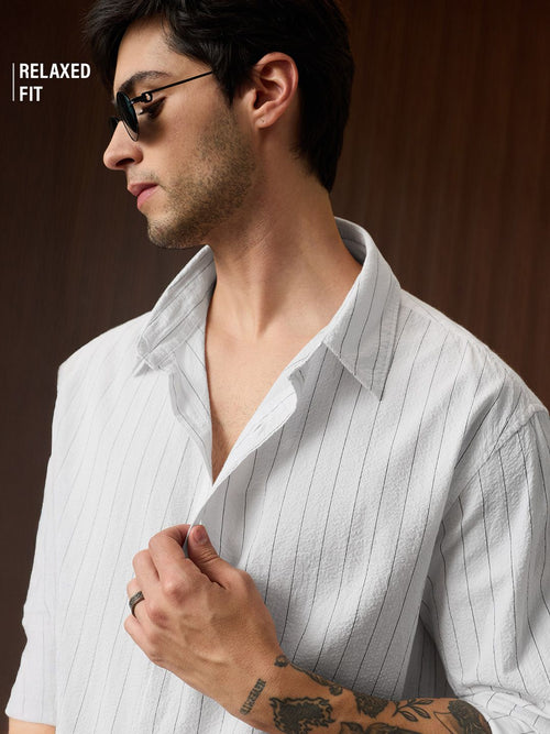 Seersucker: Moonlight Men Textured Shirts