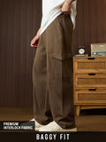 Solids: Brown Men Oversized Joggers
