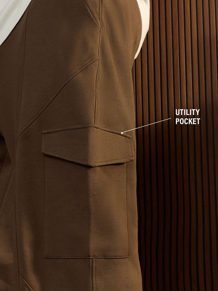 Solids: Brown Men Oversized Joggers