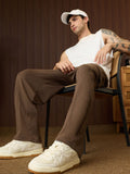 Solids: Brown Men Oversized Joggers