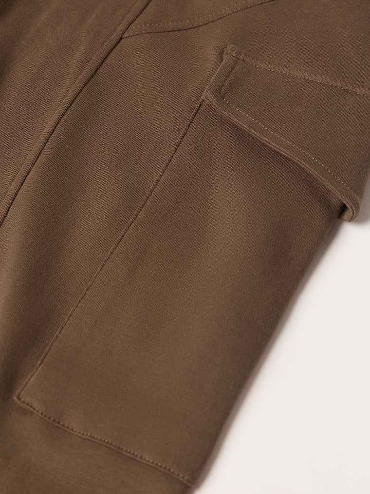 Solids: Brown Men Oversized Joggers