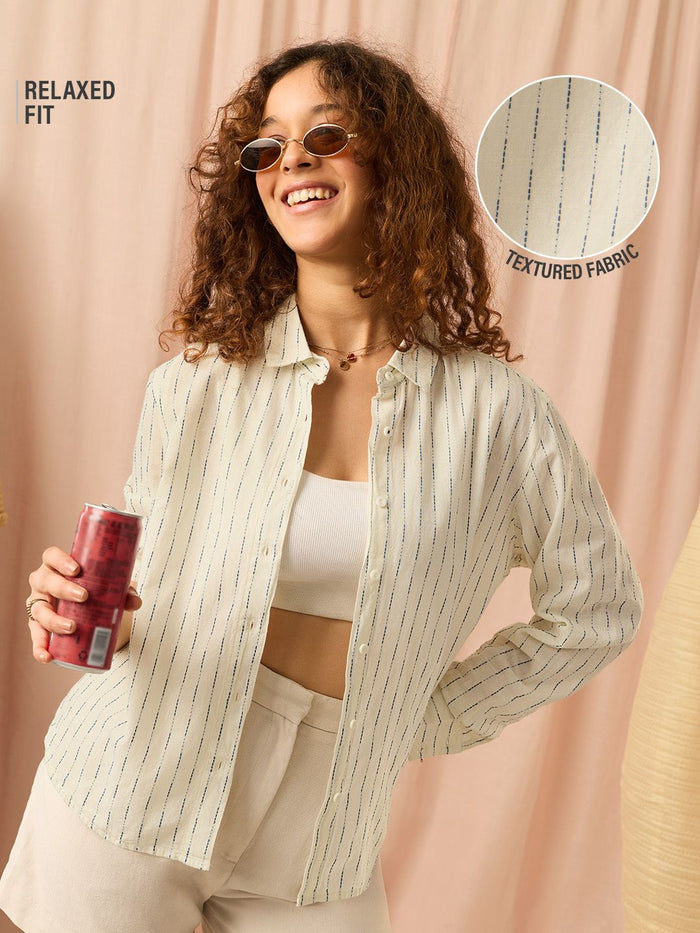 Stripe Shirt: Marina Women Relaxed Shirts