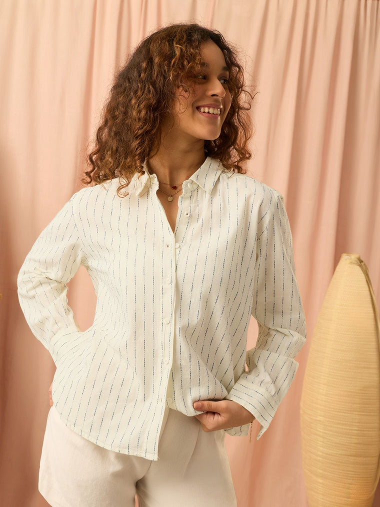 Stripe Shirt: Marina Women Relaxed Shirts