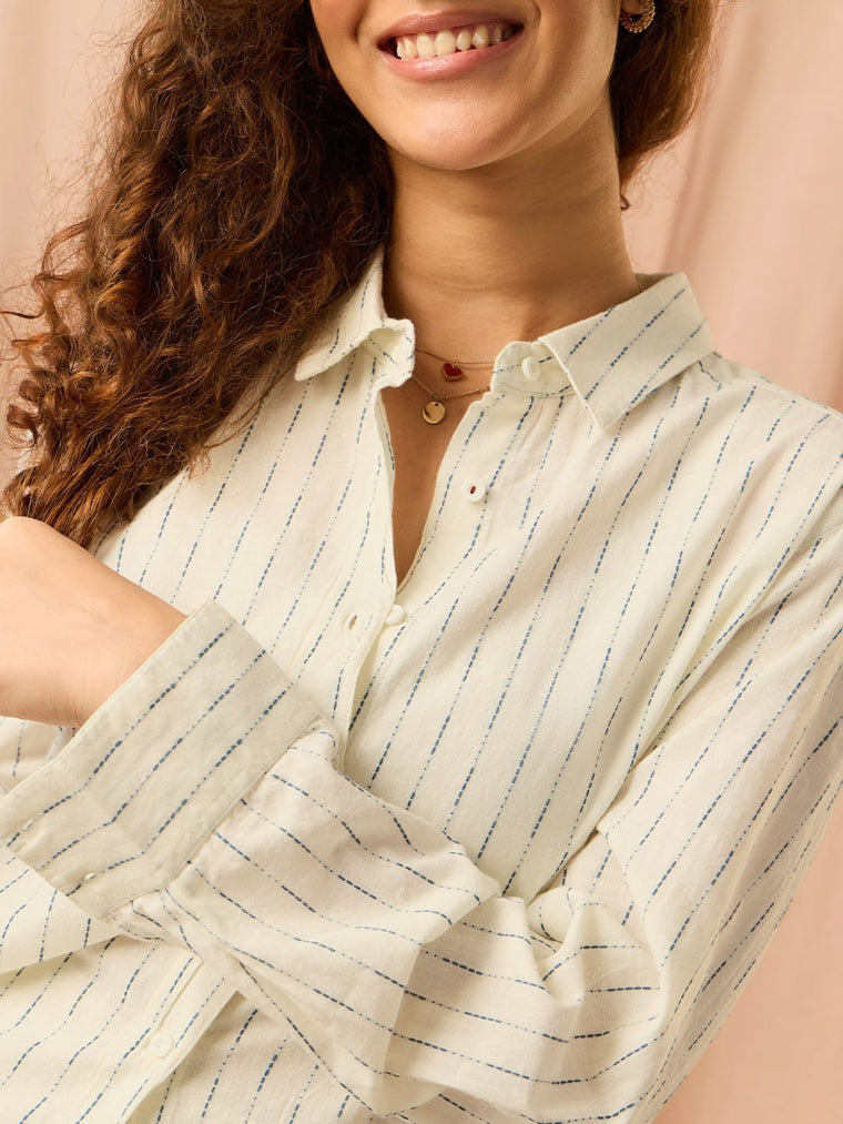 Stripe Shirt: Marina Women Relaxed Shirts