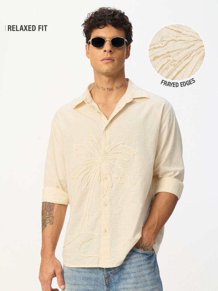 Cotton Linen: Breezy Beige Cotton Linen Shirts