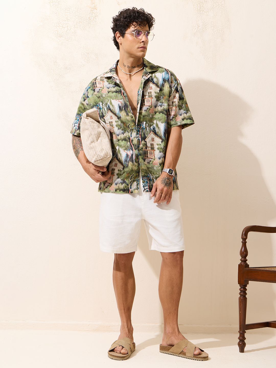 Casual Shirt: Forest Men Holiday Shirts
