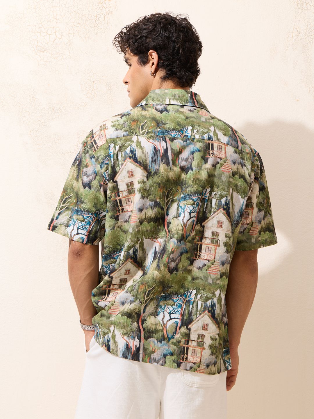 Casual Shirt: Forest Men Holiday Shirts