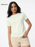 Regular Solids: Frost Women Regular T-Shirts