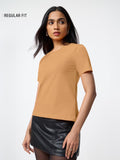Regular Solids: Sienna Women Regular T-Shirts