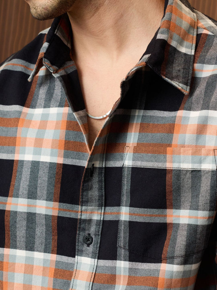 Plaid Shirt: Amber Men Relaxed Shirts
