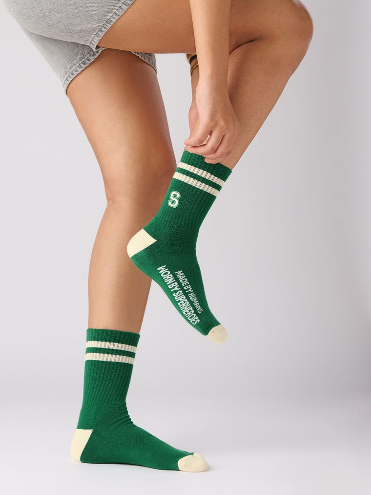 Souled Socks: Varsity Green Socks