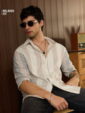 Striped Shirt: Monotone Men Relaxed Shirts