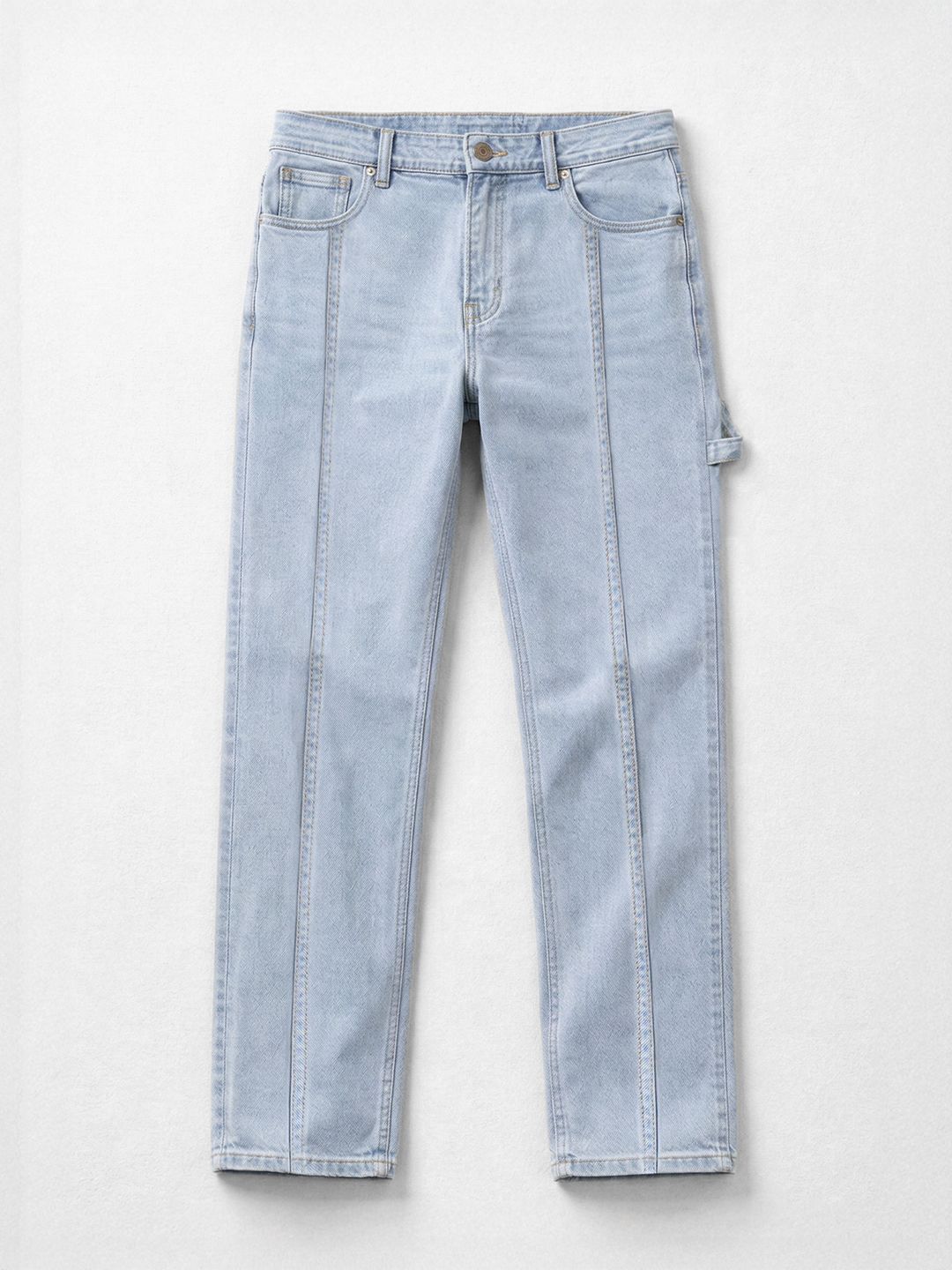 Denim: Light Blue (Straight Fit) Men Straight Fit Jeans