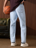 Denim: Light Blue (Straight Fit) Men Straight Fit Jeans