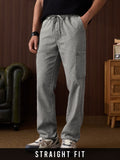 Pull On Denims: Dusky Grey Men Cargo Jeans